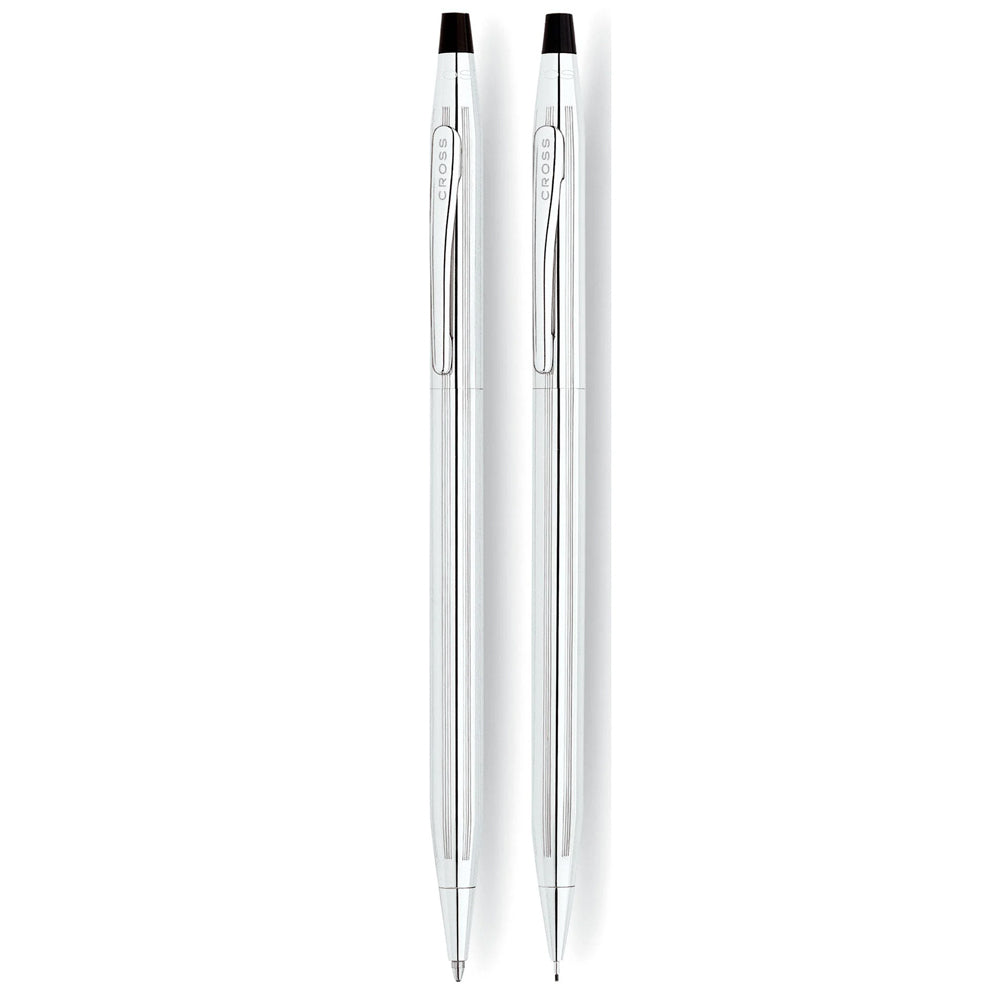 Cross Classic Century Ballpoint Pen & Mechanical Pencil Gift Set - Lustrous Chrome