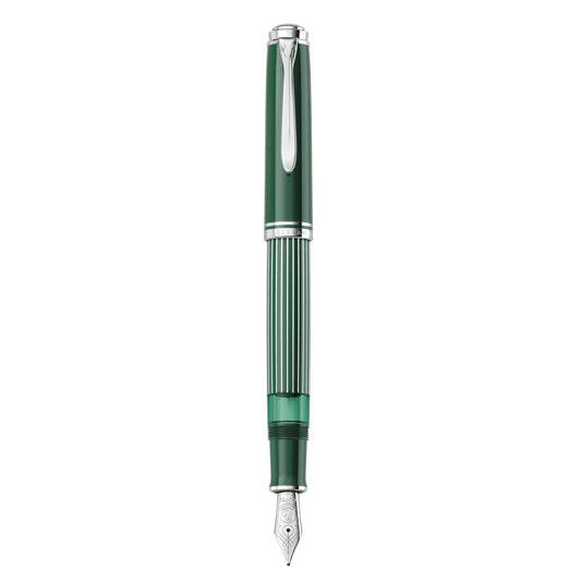 Pelikan Souveran M 815 Fountain Pen - Metal Striped Green - Special Edition
