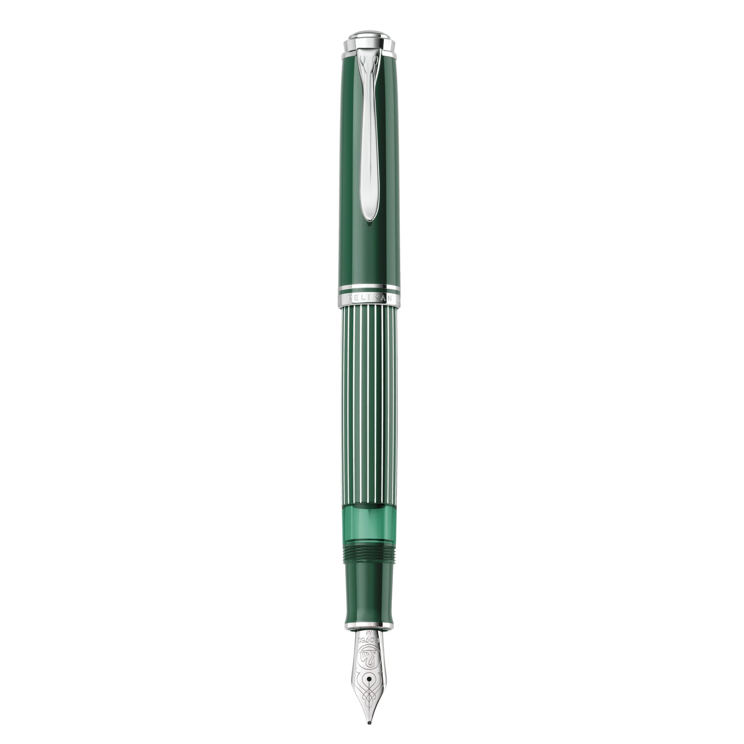 Pelikan Souveran M 815 Fountain Pen - Metal Striped Green - Special Edition