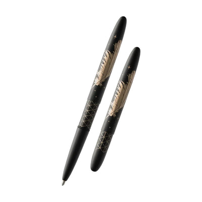 Fisher Space Pen Bullet - Matte Black with Blue Origin Feather Logo