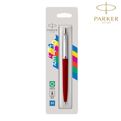 Parker Jotter Ballpoint Pen Hangsell - Kensington Red / Chrome Trim