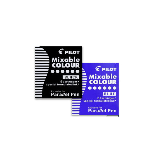 Pilot Parallel Pen Ink Cartridges Pack of 6 - Assorted Colours
