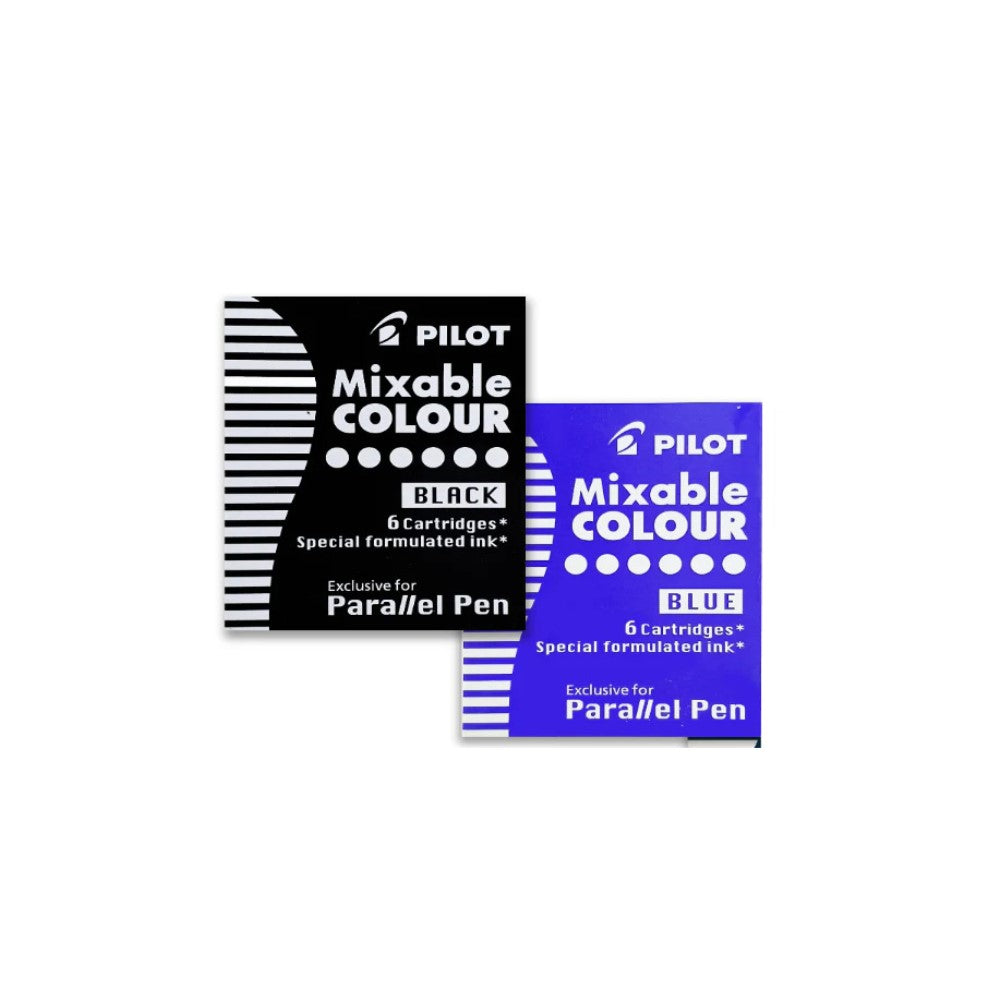 Pilot Parallel Pen Ink Cartridges Pack of 6 - Assorted Colours