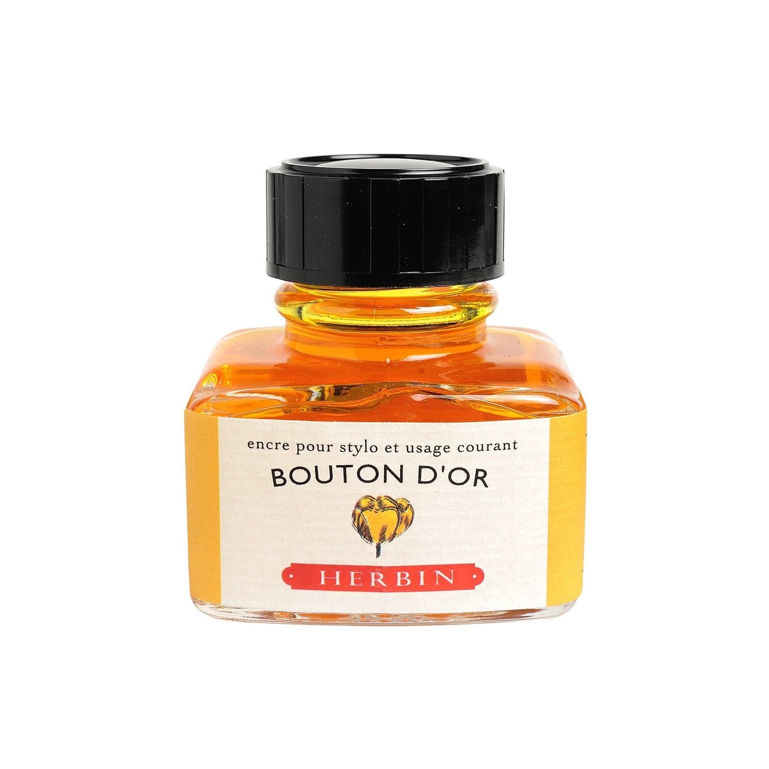 Jacques Herbin Bottle Ink 30ml - Bouton Dor (Gold Button)
