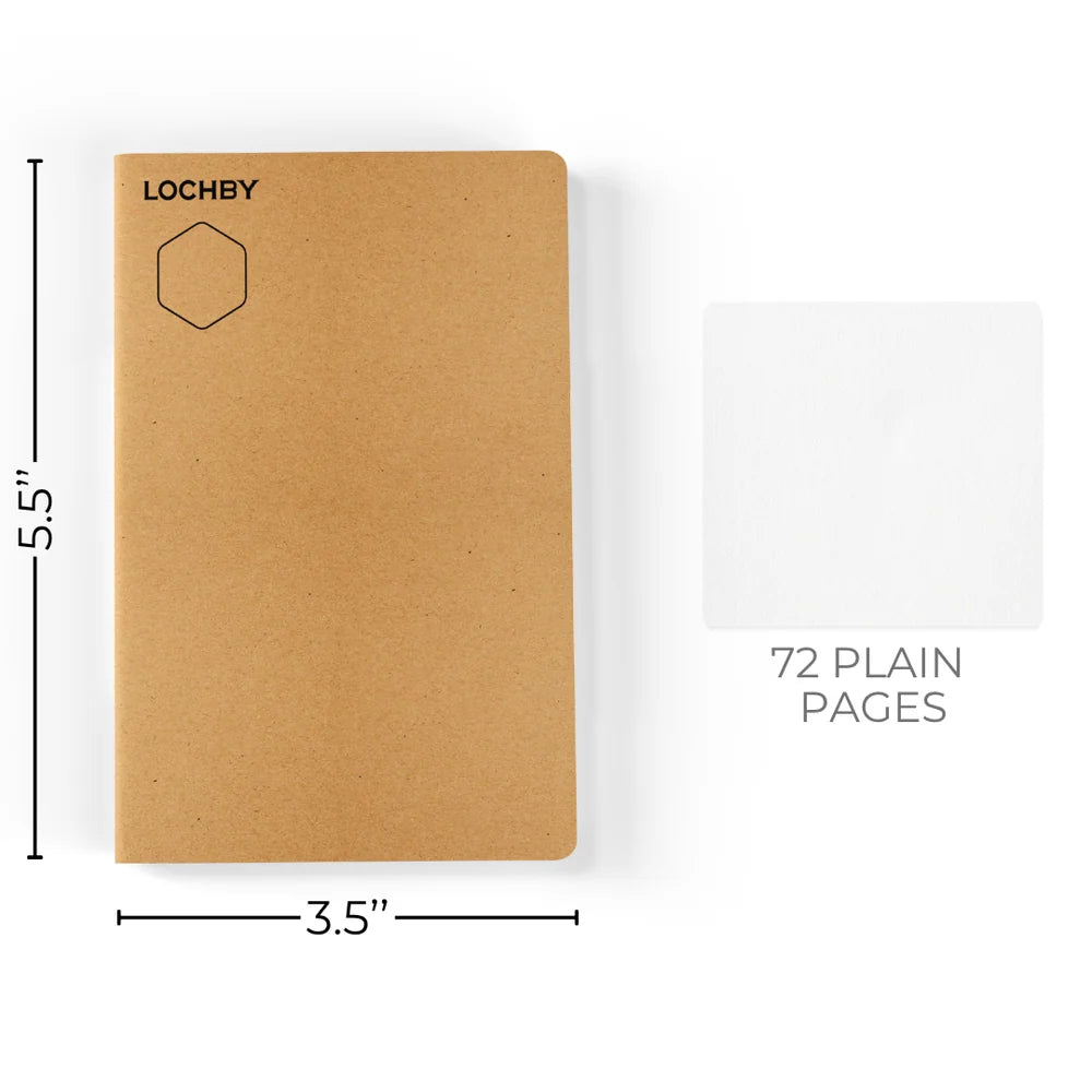 LOCHBY Pocket Journal Notebook - Plain