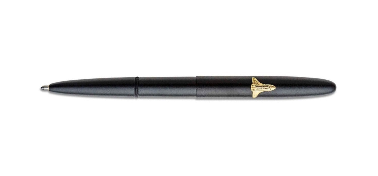 Fisher Space Pen Bullet - Matte Black with Shuttle Emblem