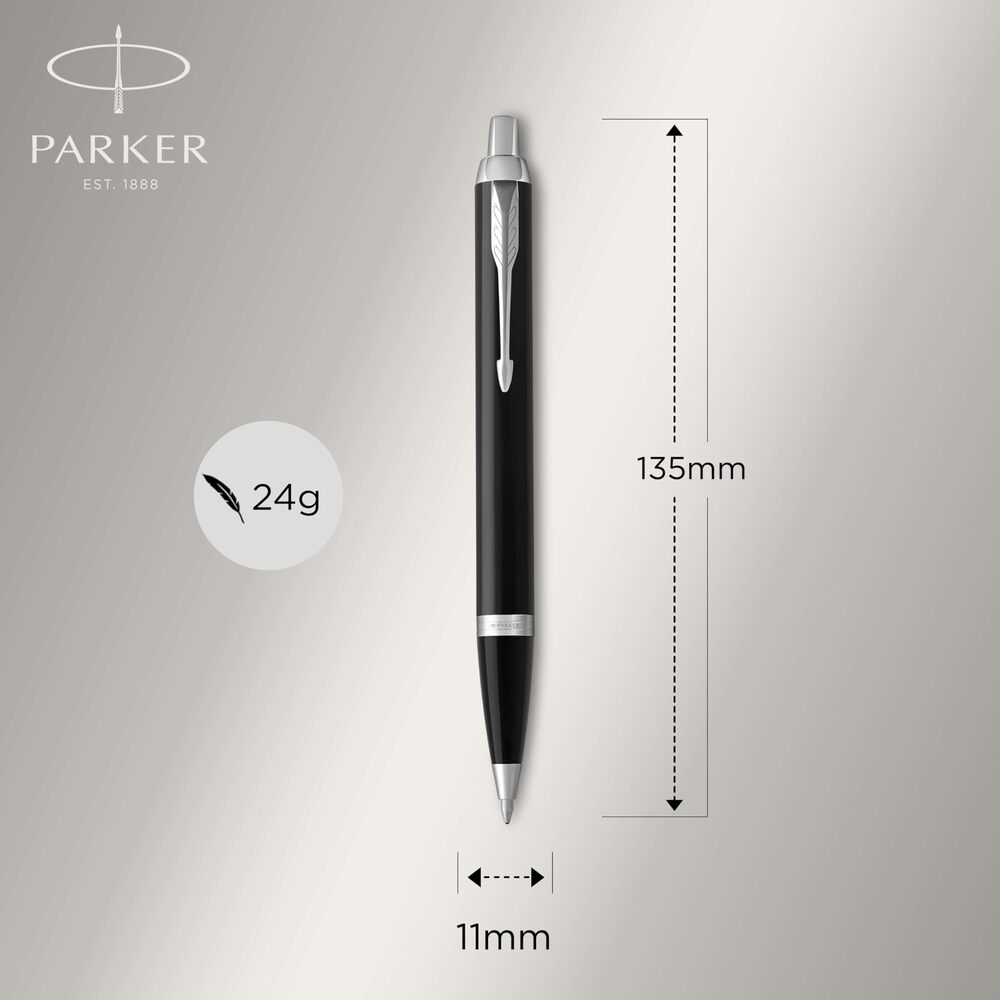 Parker IM Fountain Pen and Ballpoint Pen Set - Black / Chrome Trim