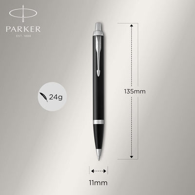 Parker IM Fountain Pen and Ballpoint Pen Set - Black / Chrome Trim