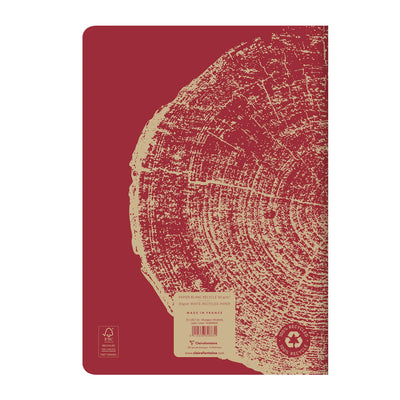 Clairefontaine Forever Notebook 100% Recycled A4 Lined - Red