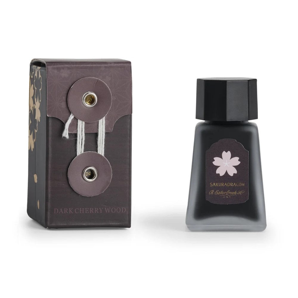 Esterbrook Ink Bottle 30ml Sakura Street - Dark Cherry Wood