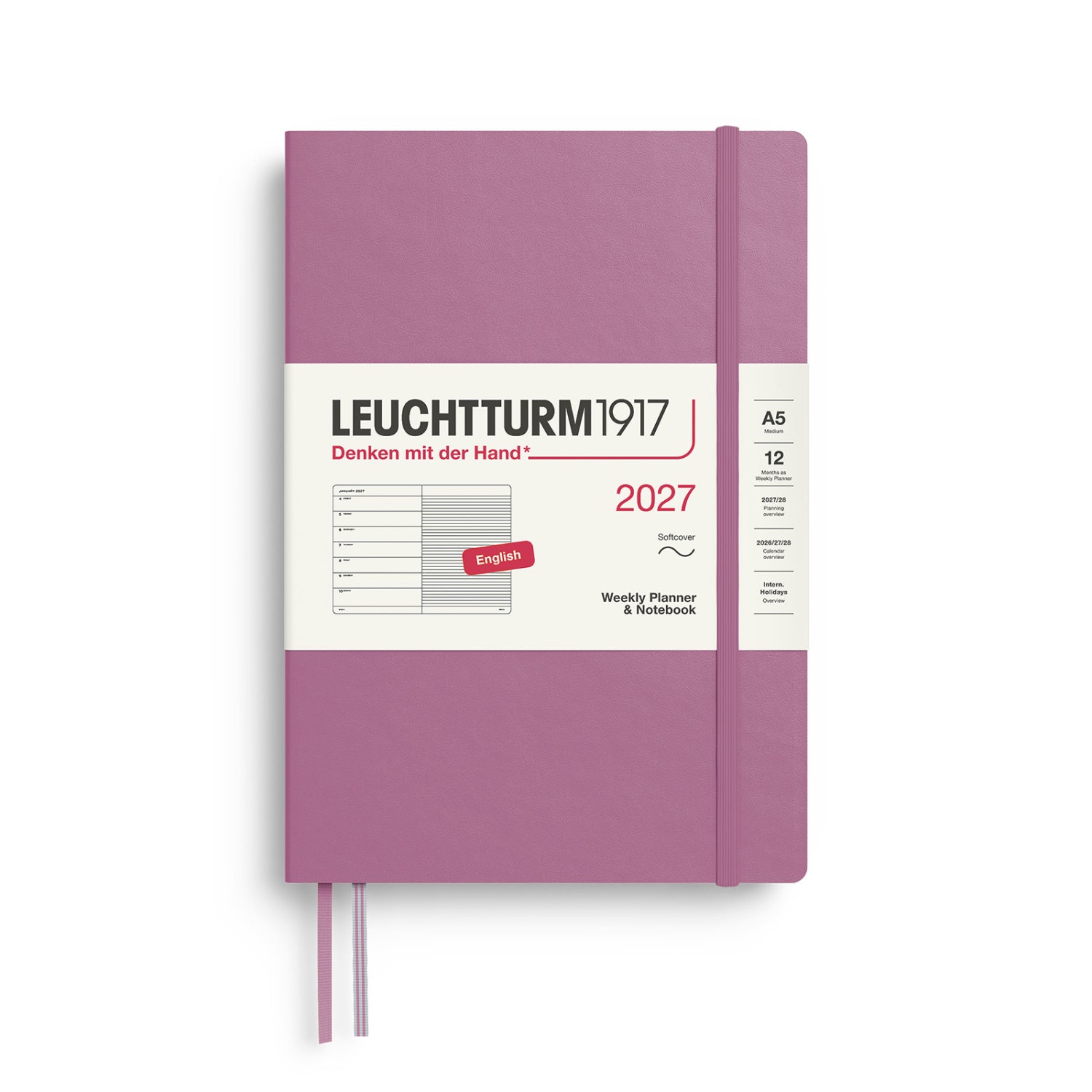 Leuchtturm 1917 Weekly Planner 2027 + Notebook - A5 Soft Cover