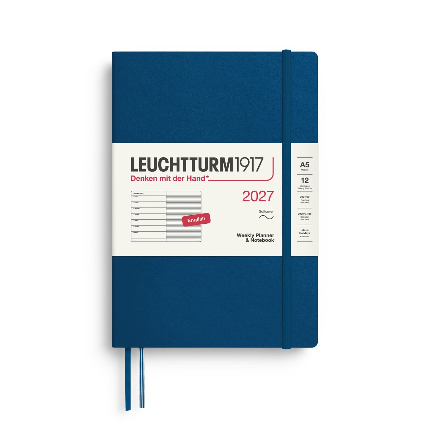 Leuchtturm 1917 Weekly Planner 2027 + Notebook - A5 Soft Cover