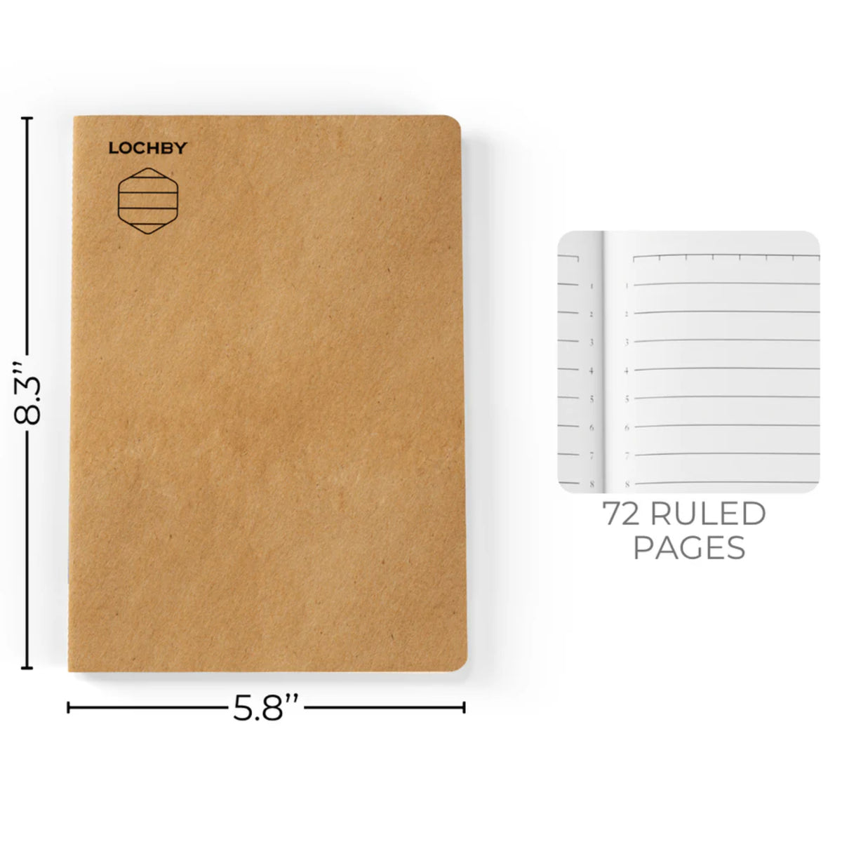 LOCHBY A5 Journal Notebook - Ruled