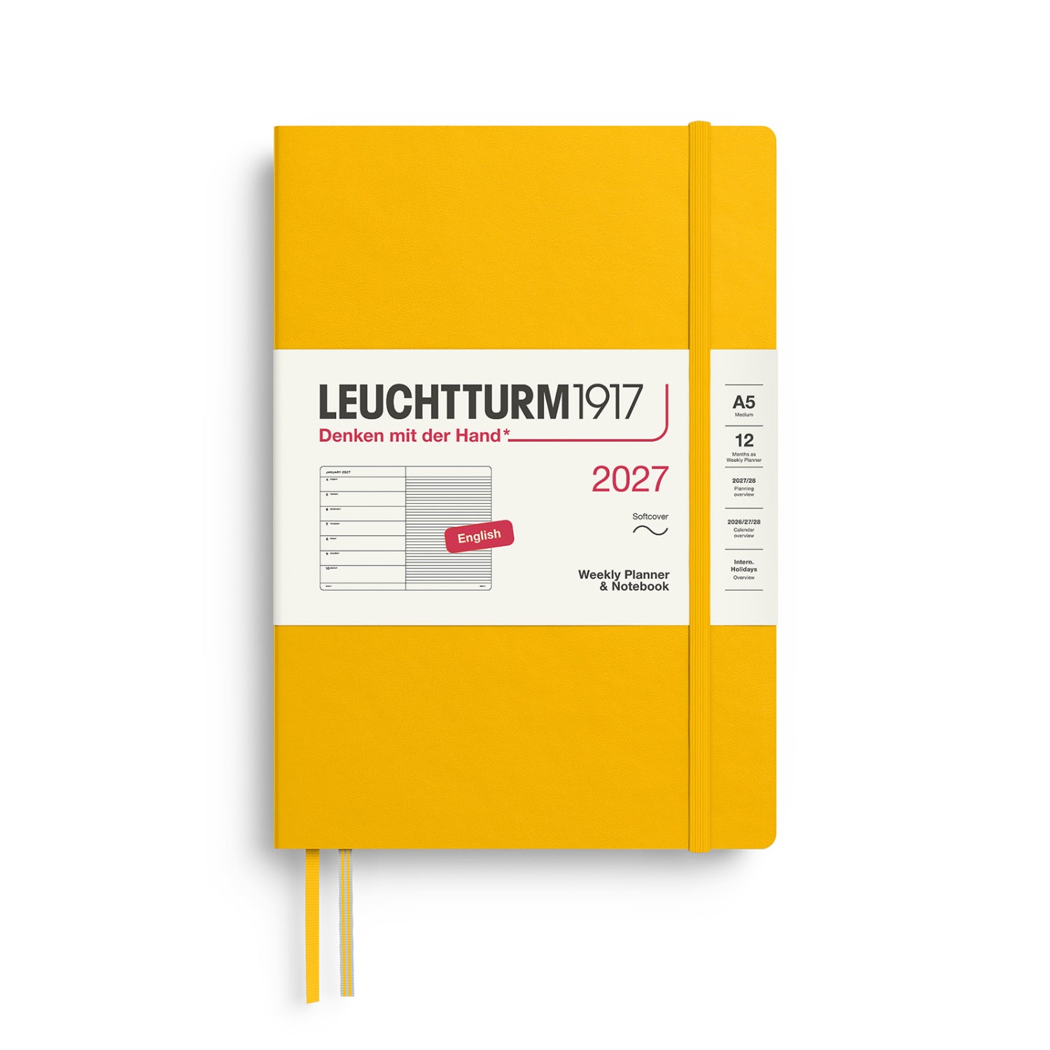 Leuchtturm 1917 Weekly Planner 2027 + Notebook - A5 Soft Cover