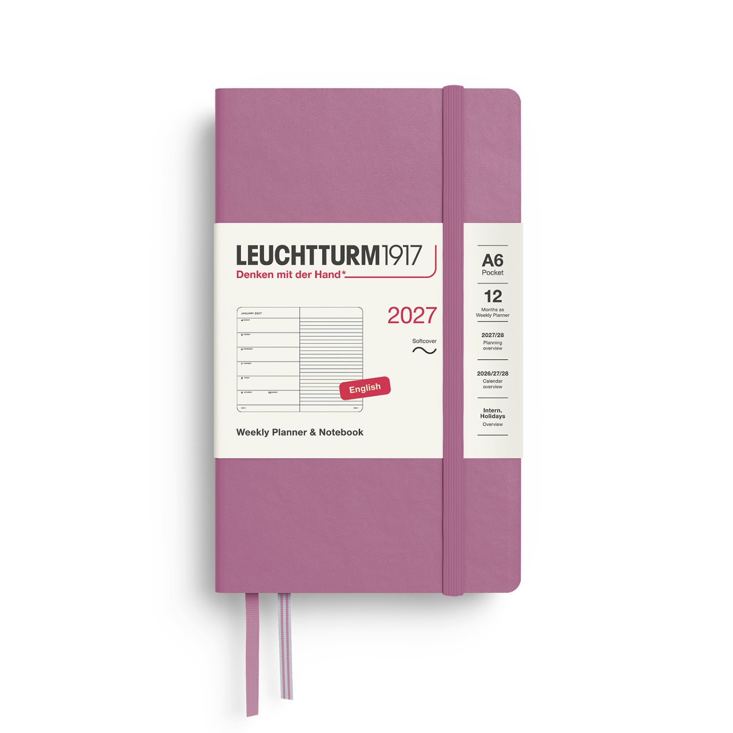 Leuchtturm 1917 Weekly Planner 2027 + Notebook - A6 Soft Cover