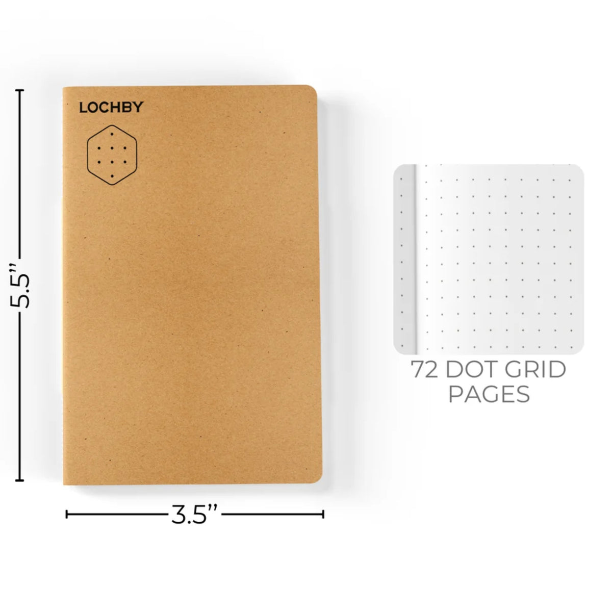 LOCHBY Pocket Journal Notebook - Dot Grid
