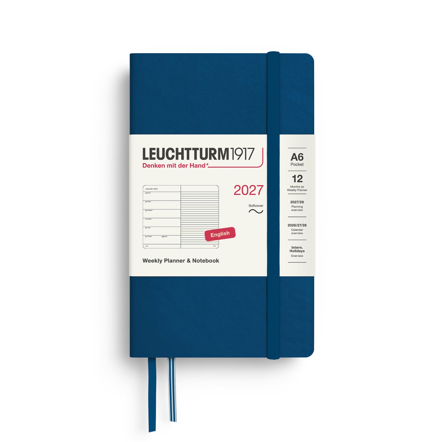 Leuchtturm 1917 Weekly Planner 2027 + Notebook - A6 Soft Cover