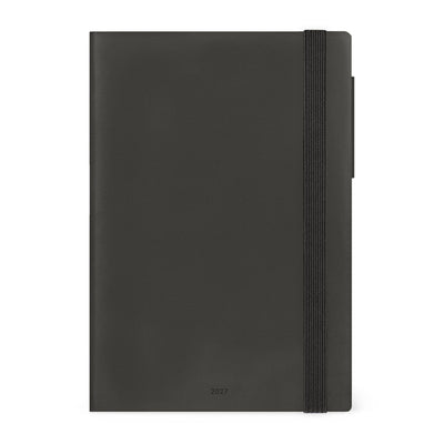 Legami 2027 Medium Weekly Diary / Notebook - Black Suit
