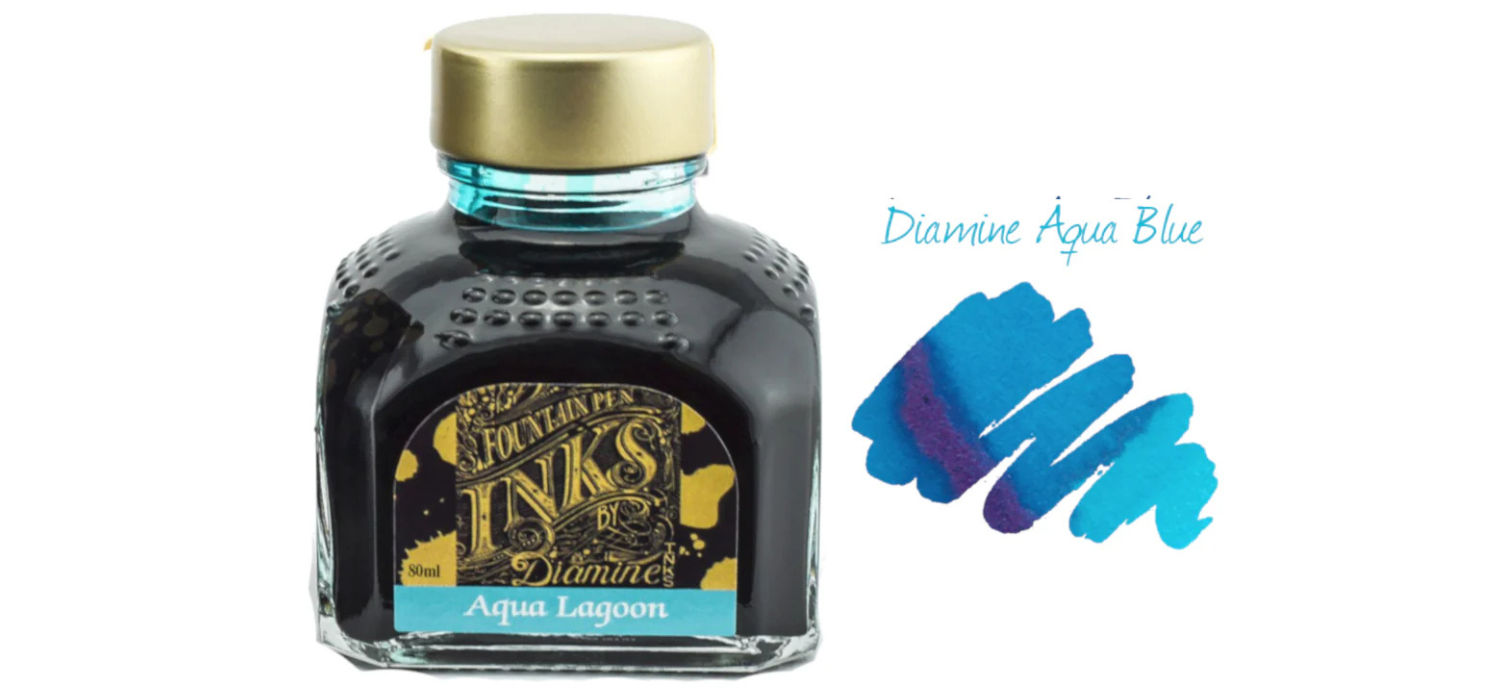 Diamine Ink Bottle 80ml - Turquoise Shades - Assorted Colours