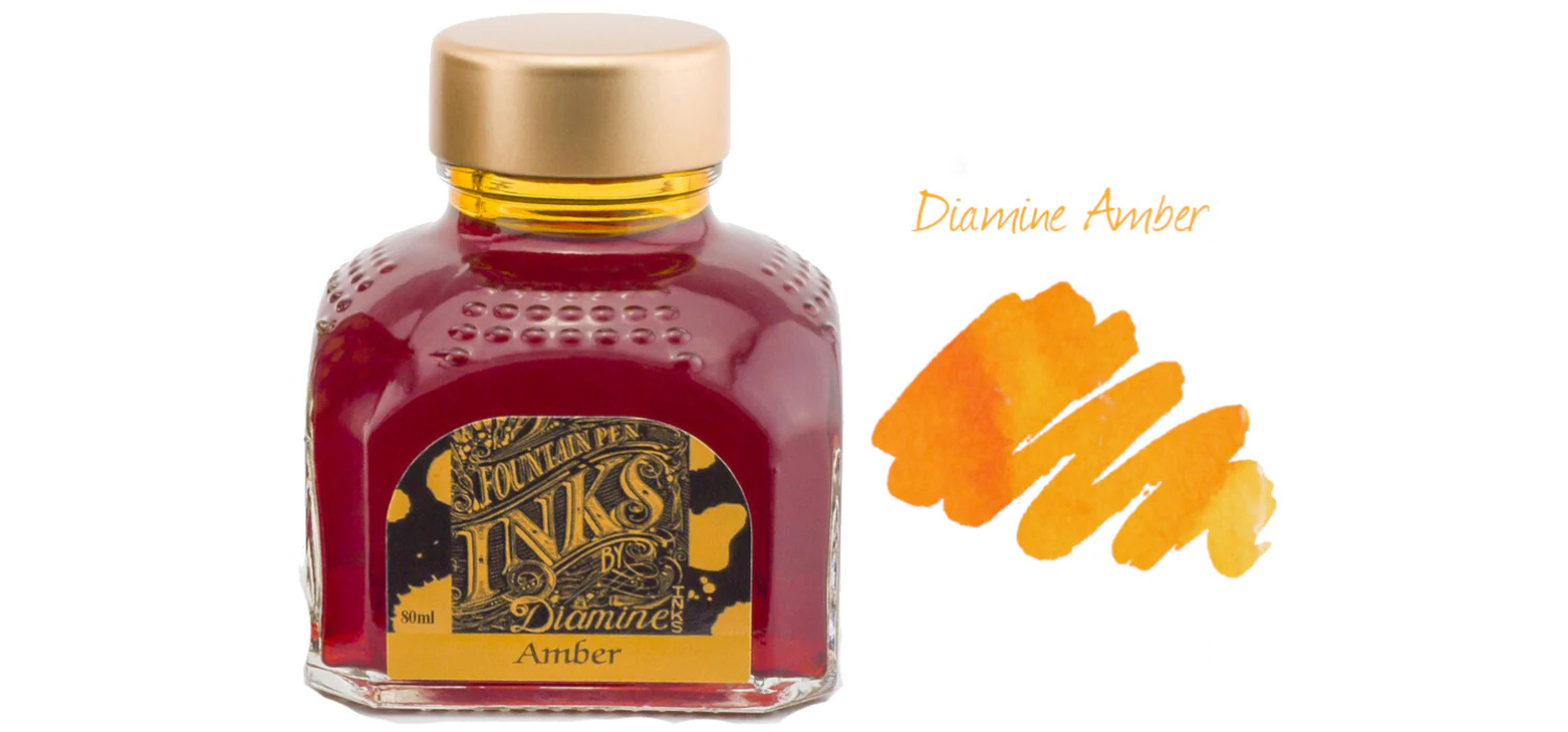 Diamine Ink Bottle 80ml - Yellow Shades - Assorted Colours