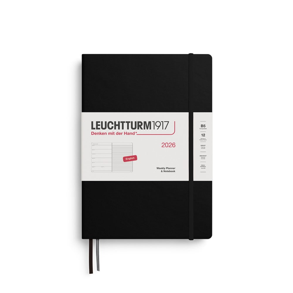 Leuchtturm 1917 Weekly Planner 2026 + Notebook - B5 Hard Cover