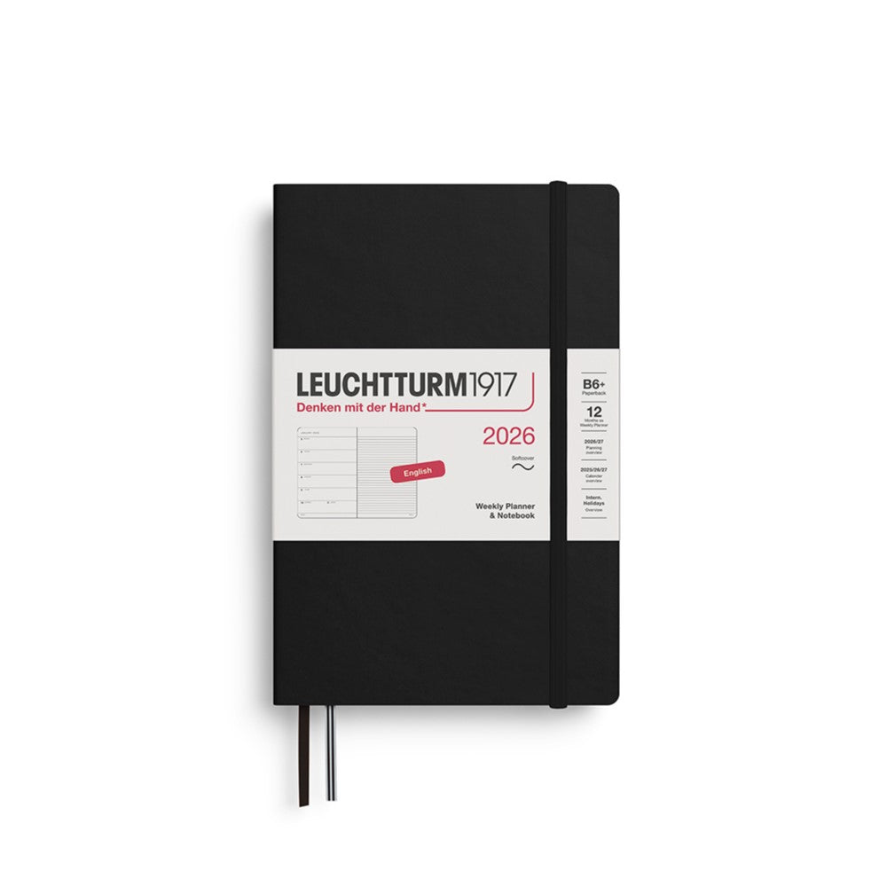 Leuchtturm 1917 Weekly Planner 2026 + Notebook - B6+ Soft Cover