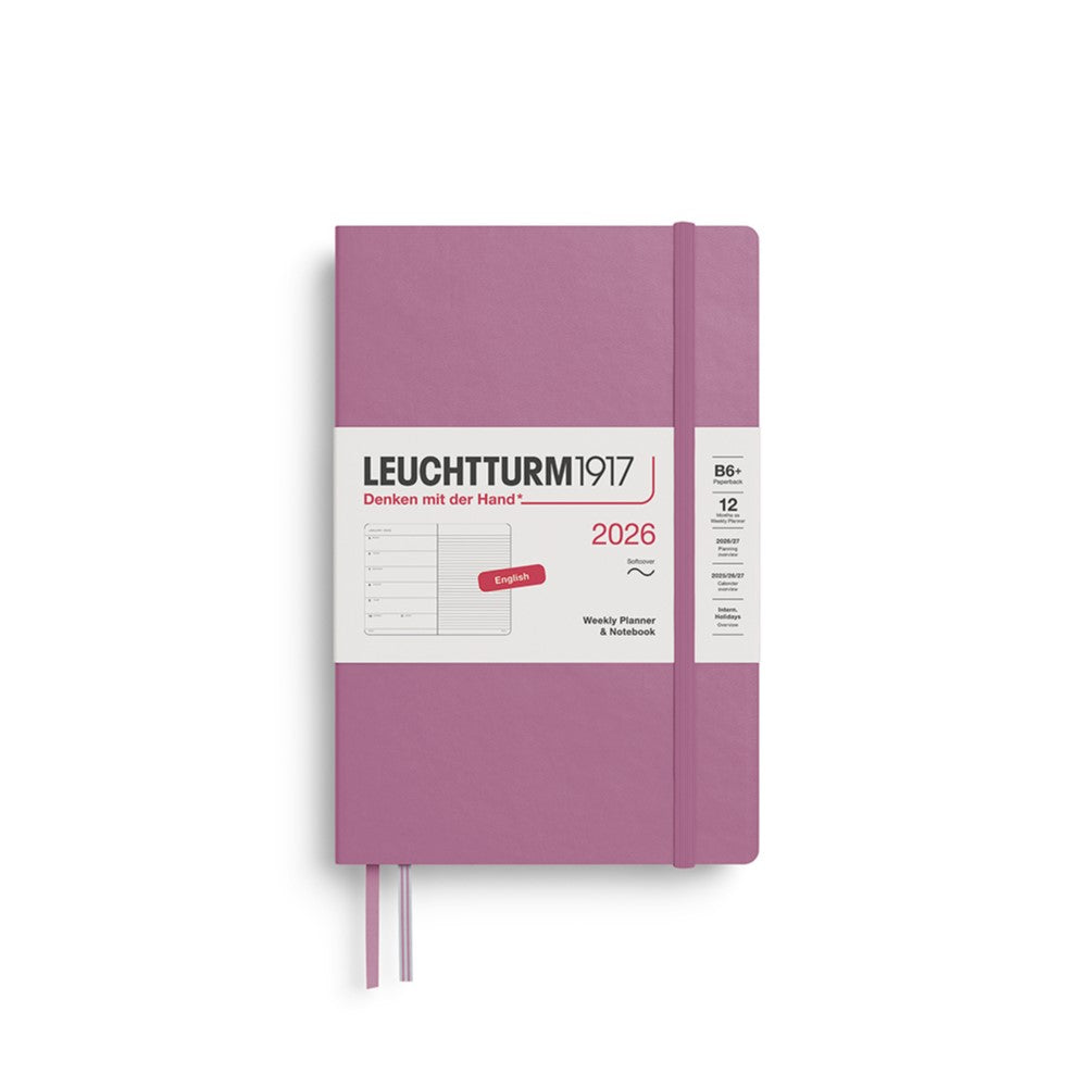 Leuchtturm 1917 Weekly Planner 2026 + Notebook - B6+ Soft Cover