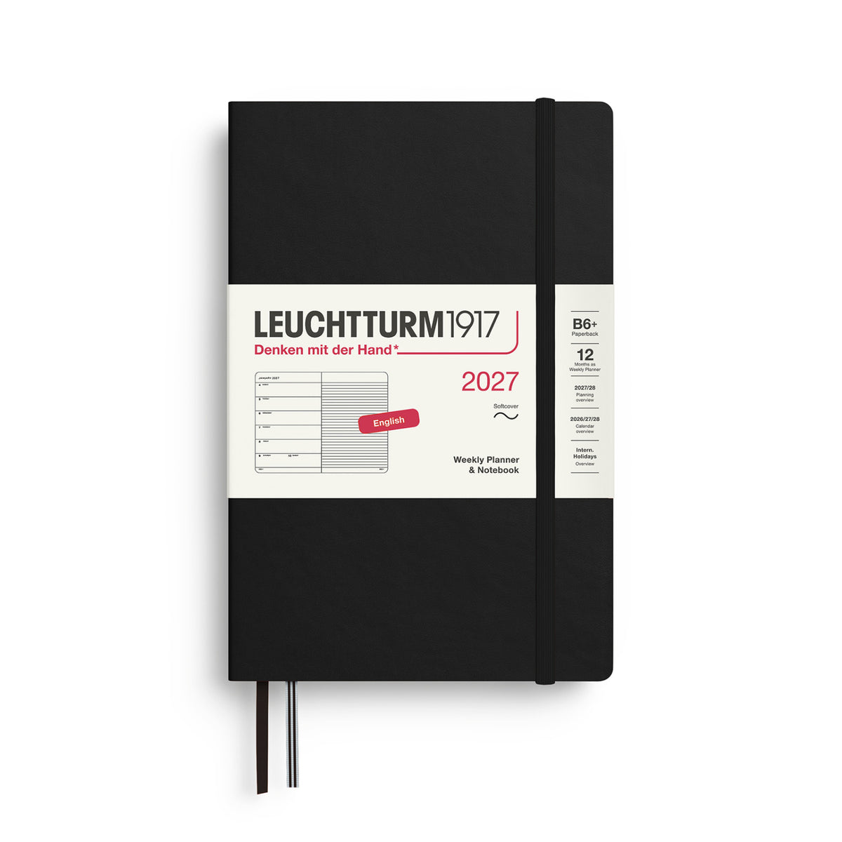 Leuchtturm 1917 Weekly Planner 2027 + Notebook - B6+ Soft Cover