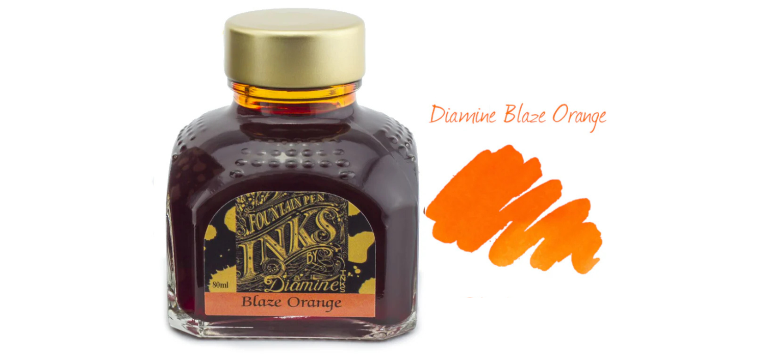 Diamine Ink Bottle 80ml - Orange Shades - Assorted Colours