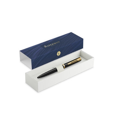 Waterman Impression Ballpoint Pen - Black Lacquer / Gold Trim