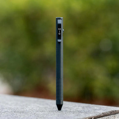 MIG Model 1 Bolt Action Ballpoint Pen - Black Grid