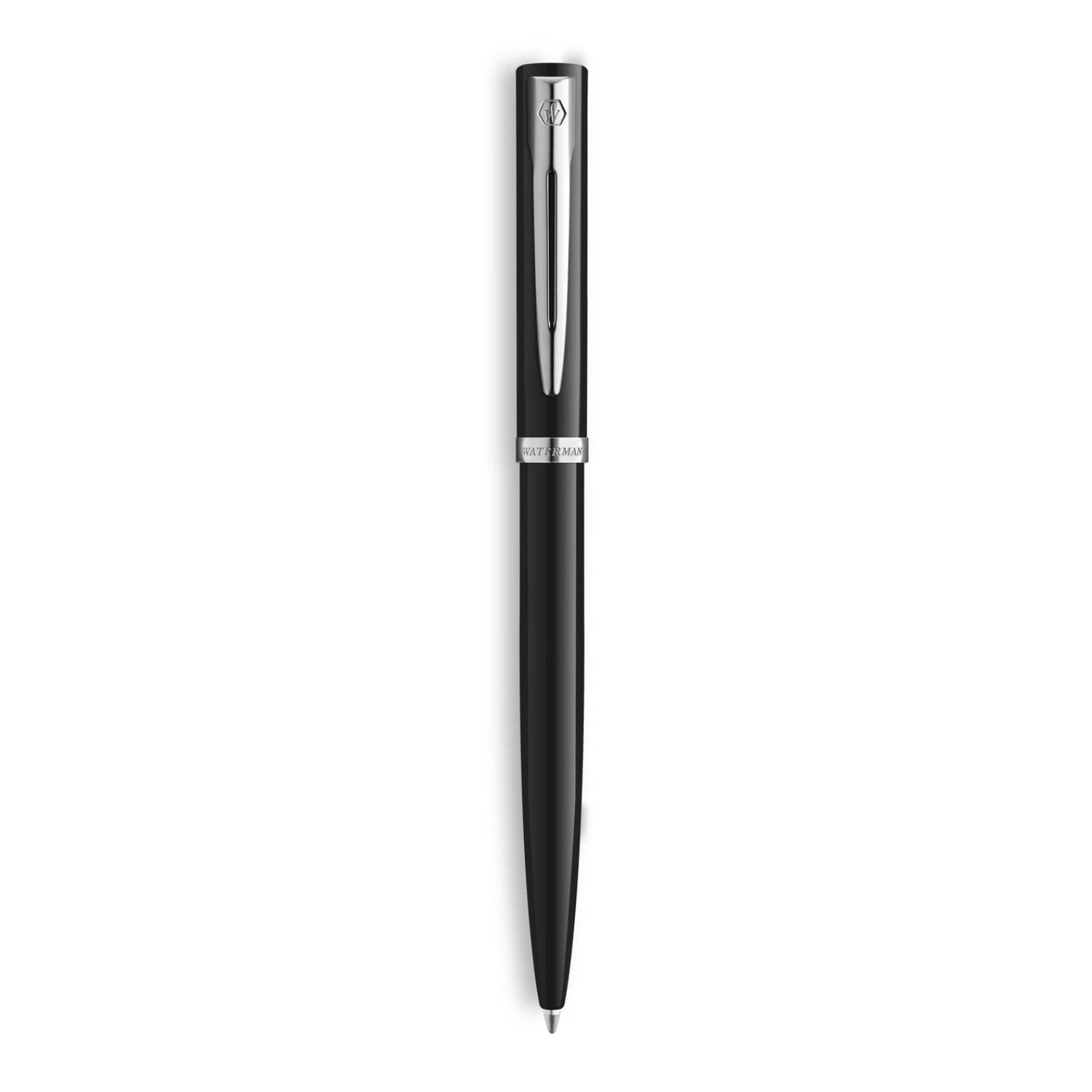 Waterman Impression Ballpoint Pen - Black Lacquer / Chrome Trim