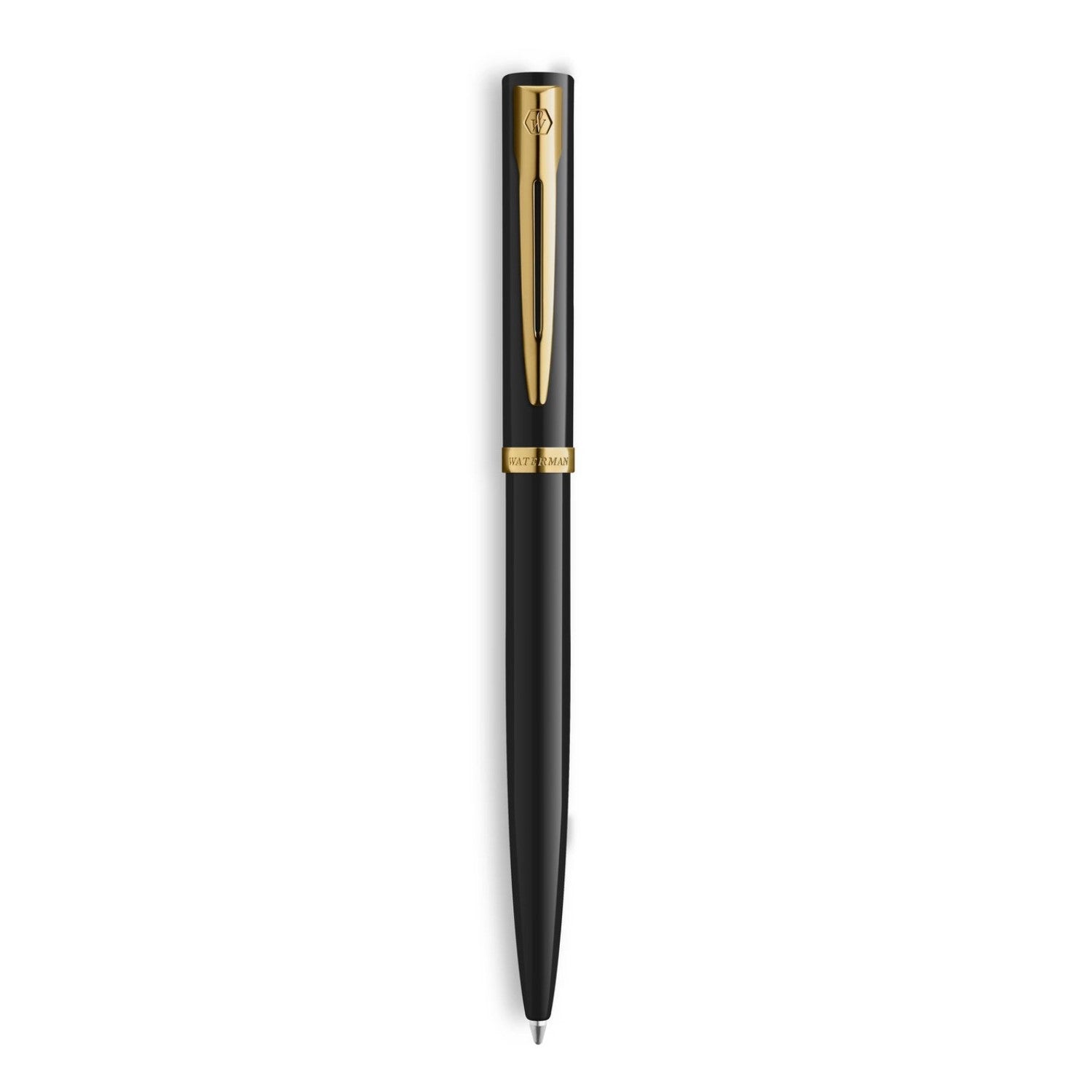 Waterman Impression Ballpoint Pen - Black Lacquer / Gold Trim