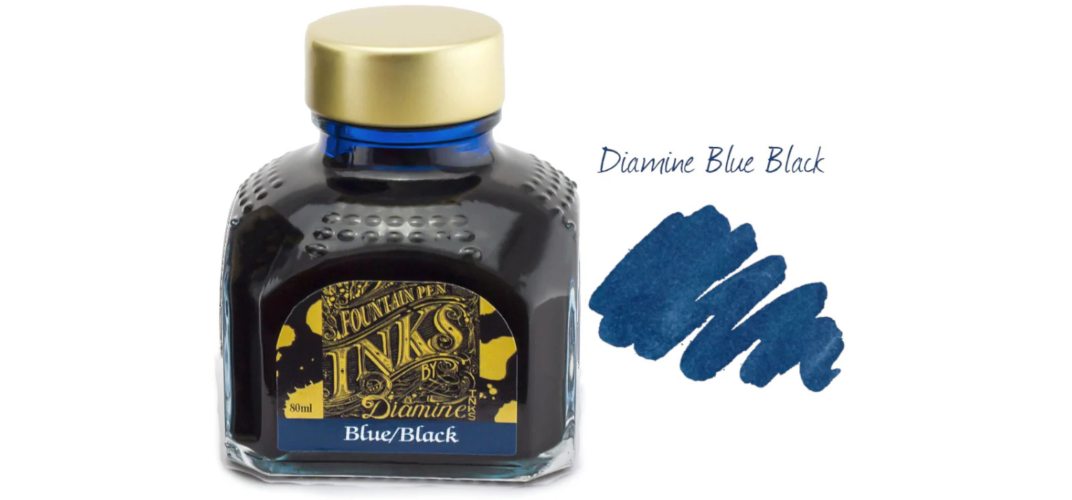 Diamine Ink Bottle 80ml - Blue-Black Shades - Assorted Colours