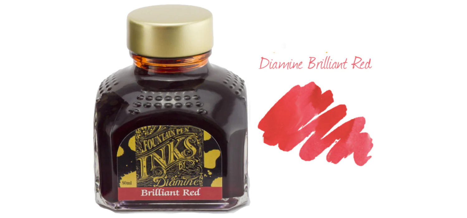 Diamine Ink Bottle 80ml - Red Shades - Assorted Colours