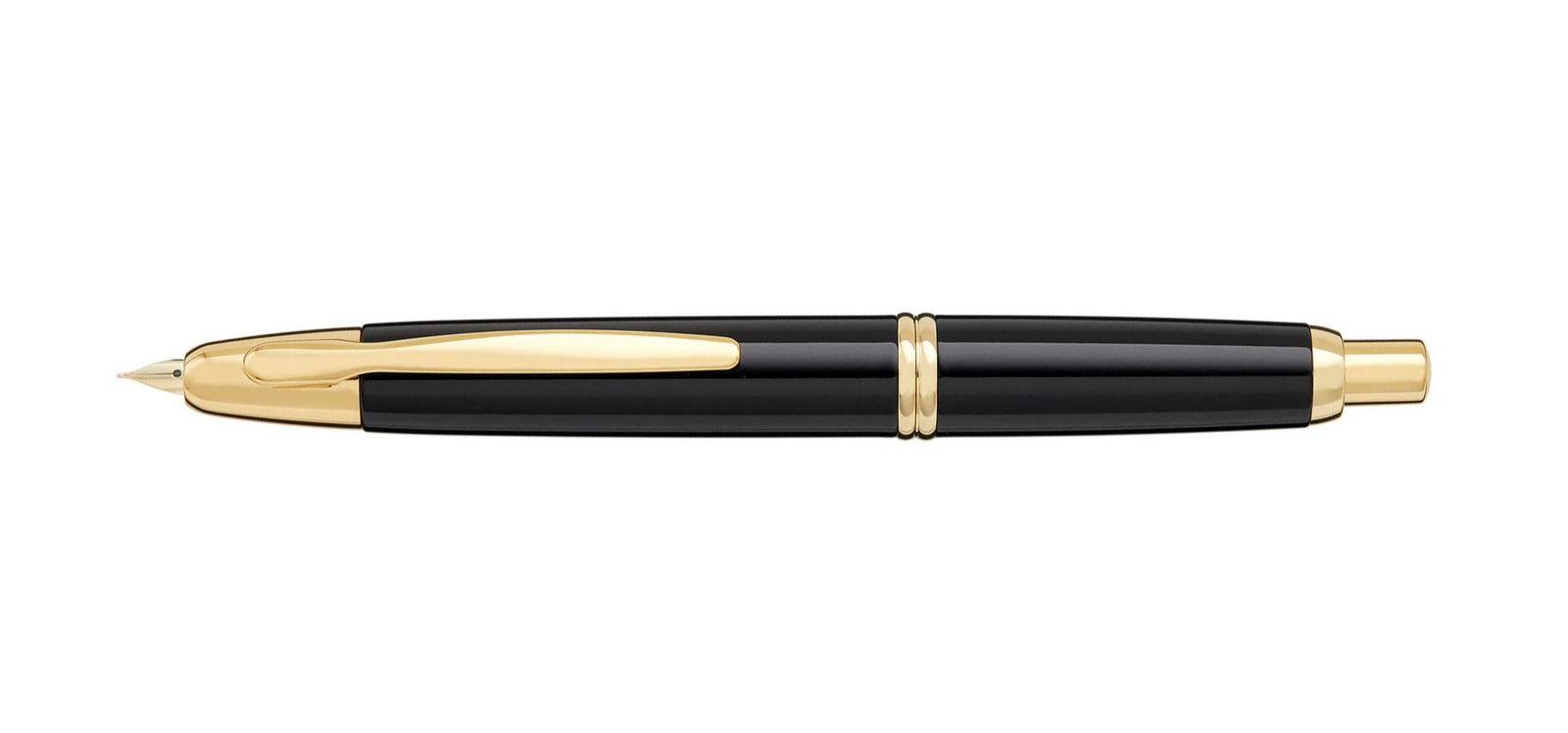 Pilot Capless Fountain Pen - Black / Gold Trim