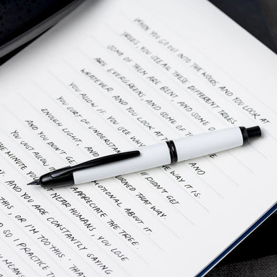 Pilot Capless Fountain Pen - White with Black Trim