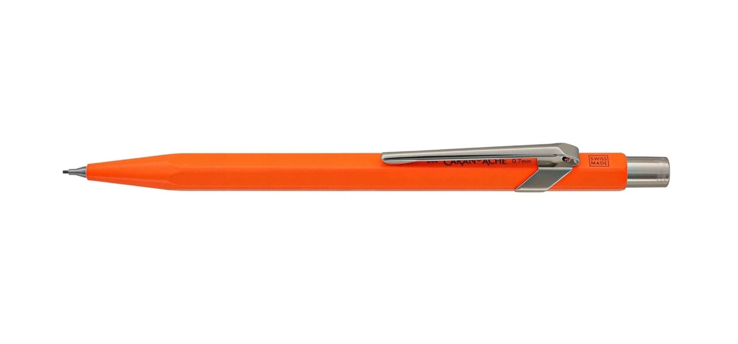 Caran dAche 844 Office Mechanical Pencil 0.7mm - Fluro Orange
