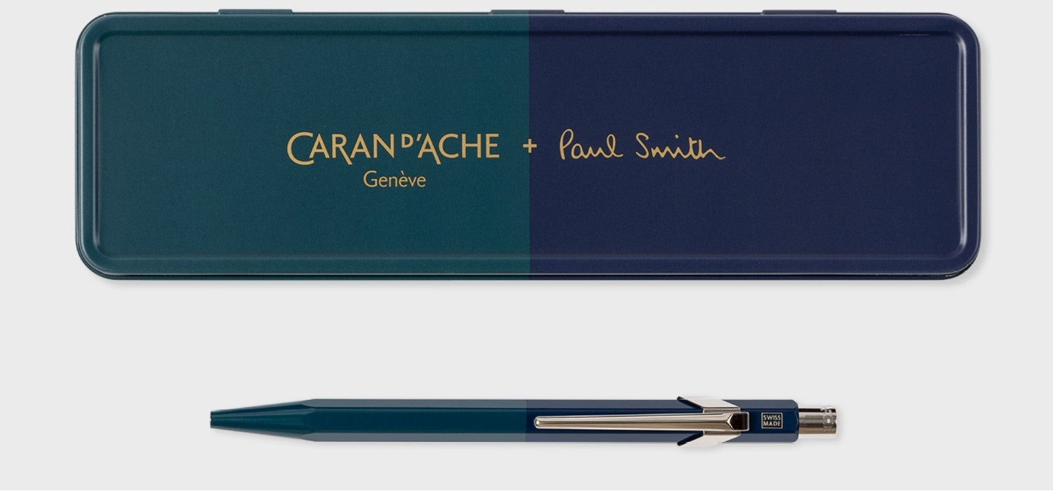 Caran dAche 849 Paul Smith Edition 4 Ballpoint Pen - Racing Green / Navy - Special Edition
