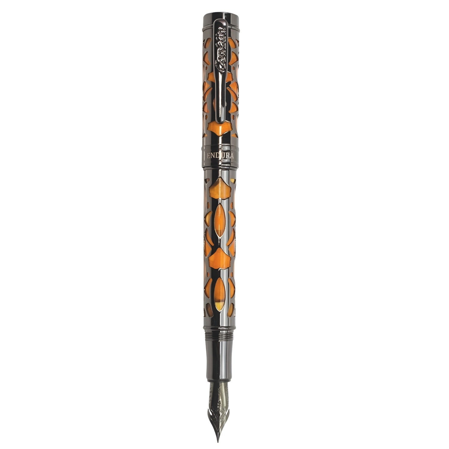 Conklin Endura Deco Crest Fountain Pen - Orange