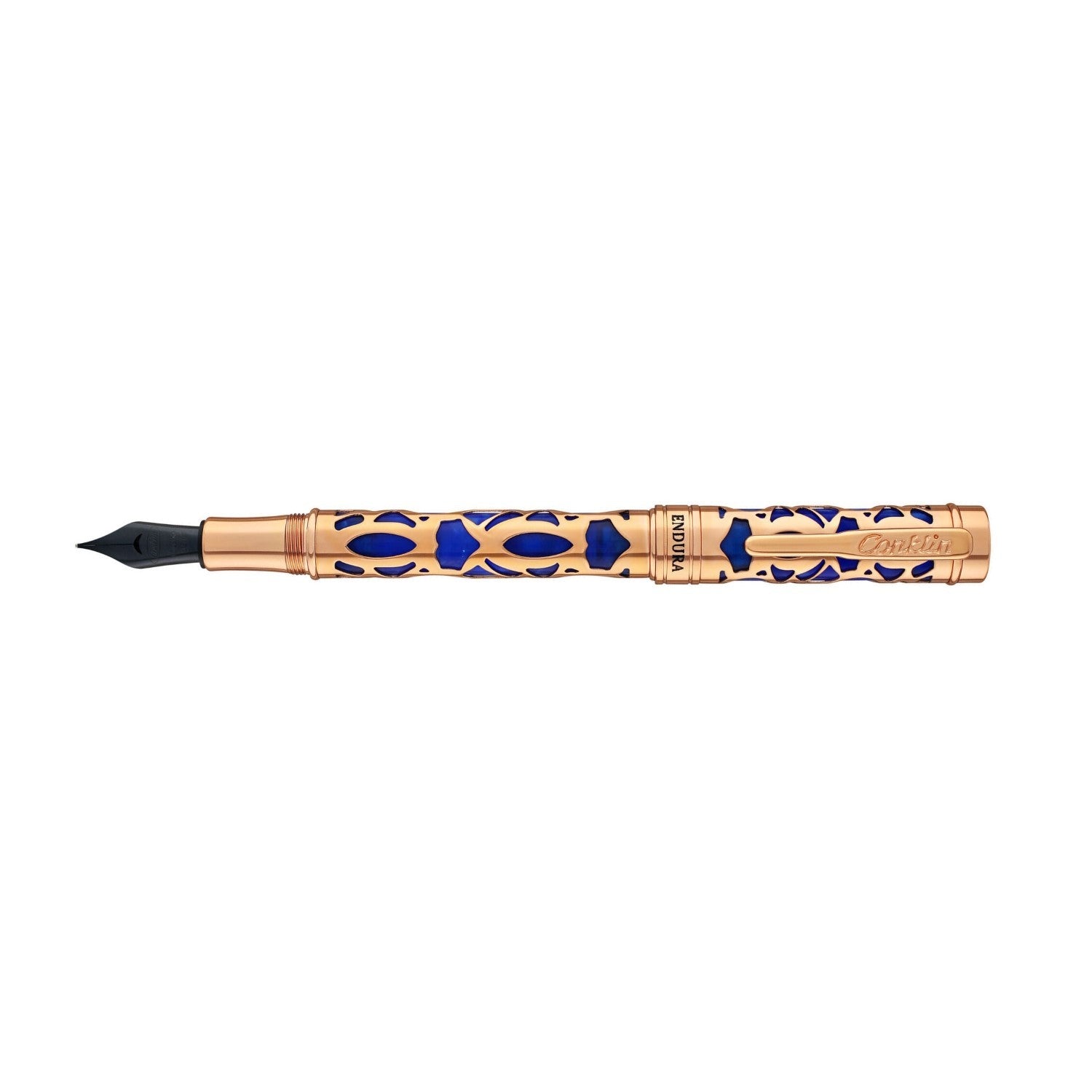Conklin Endura Deco Crest Fountain Pen - Blue