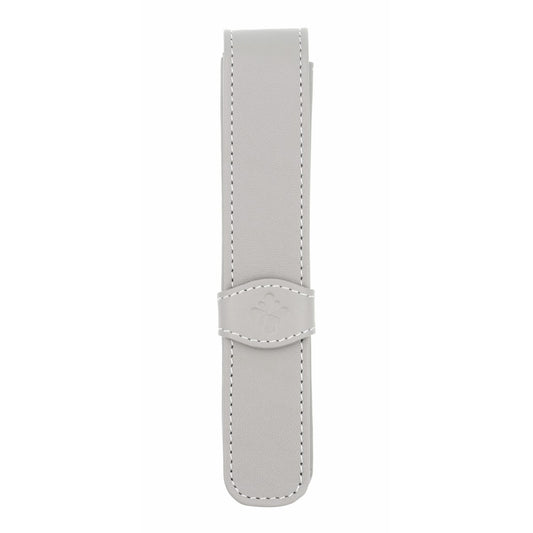 Diplomat Leather Single Pen Case - Grey