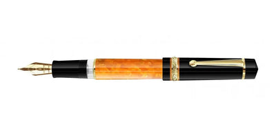 Delta DV2 Premium 14k Fountain Pen - Orange / Gold Trim