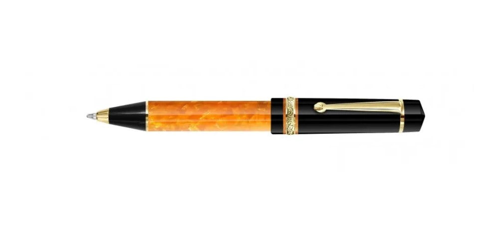 Delta DV2 Ballpoint Pen - Orange / Gold Trim
