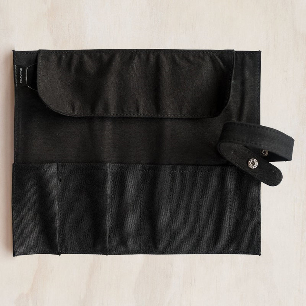 Delfonics Canvas Roll Pencil Case - Black