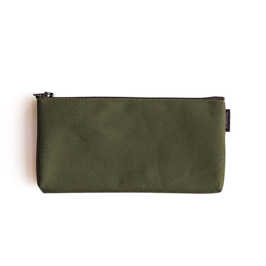 Delfonics "Marek" Canvas Flat Pencil Case - Olive