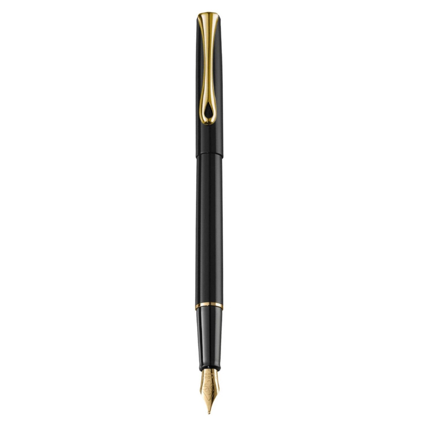 Diplomat Traveller Fountain Pen - Black Lacquer / Gold Trim