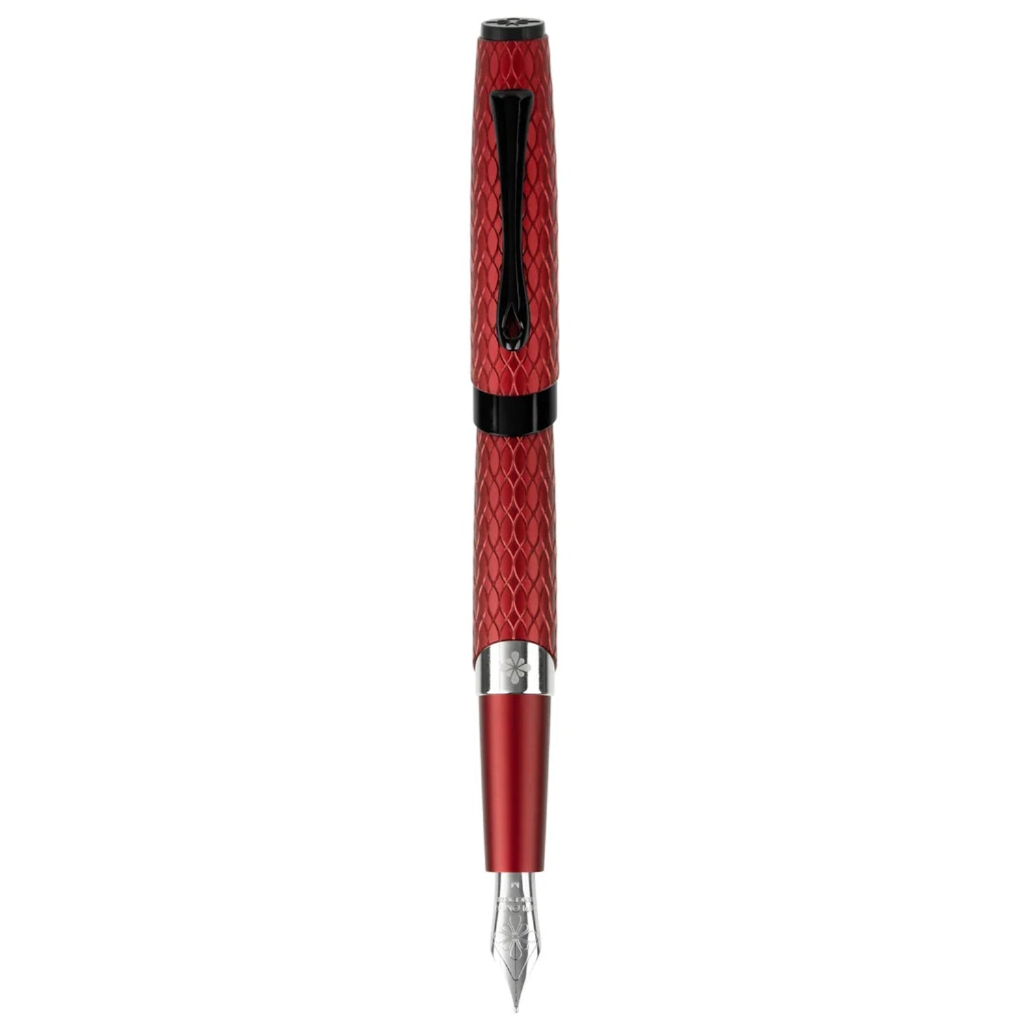 Diplomat Cobra Fountain Pen - Burgundy Guilloche