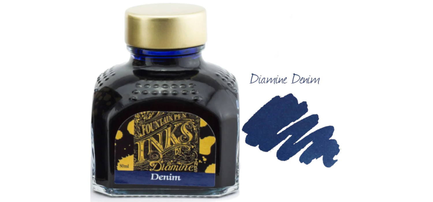 Diamine Ink Bottle 80ml Blue-Black Shades Assorted Colours