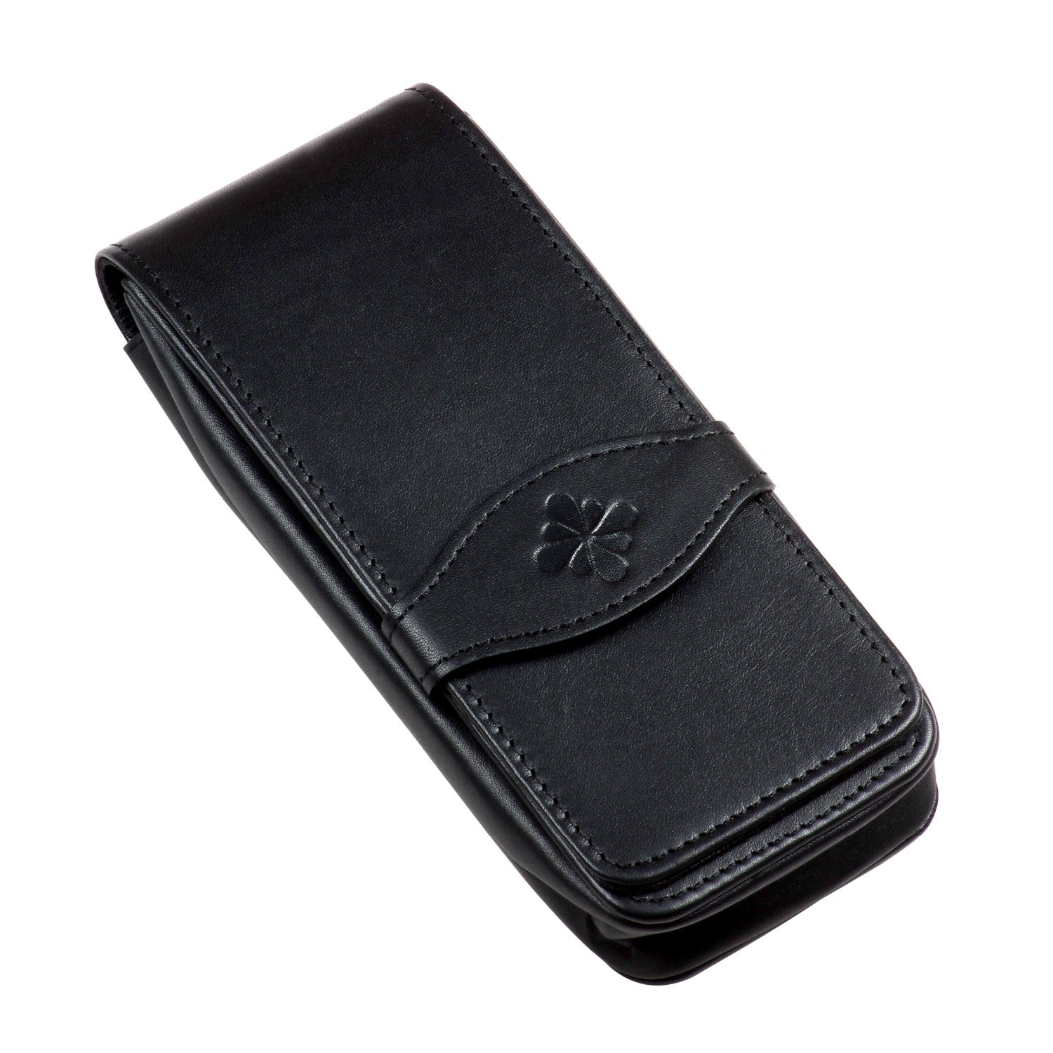 Diplomat Leather Four Pen Case - Black